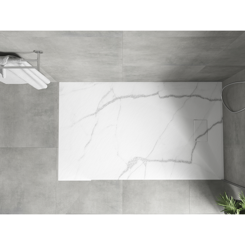 Mexen Hugo brodzik dreptunghiular SMC 140 x 70 cm, piatră albă - 42157014