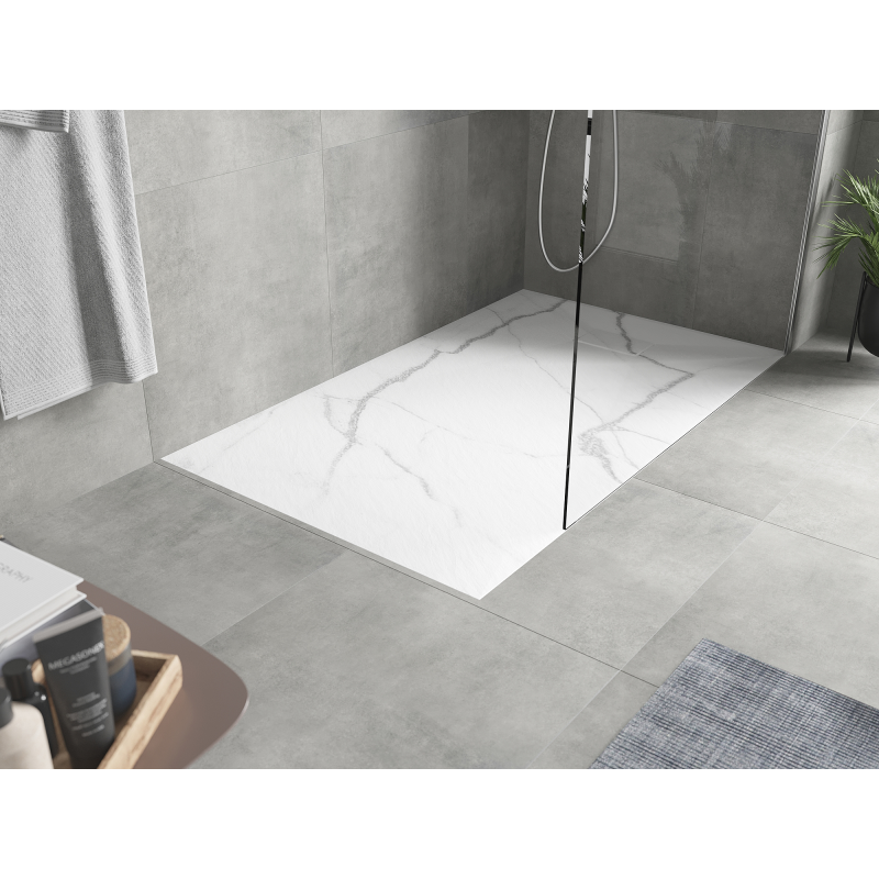 Mexen Hugo cadran dreptunghiular SMC 160 x 80 cm, piatră albă - 42158016