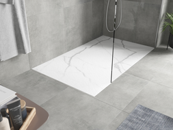 Mexen Hugo téglalap alakú SMC zuhanytálca 150 x 90 cm, fehér kő - 42159015