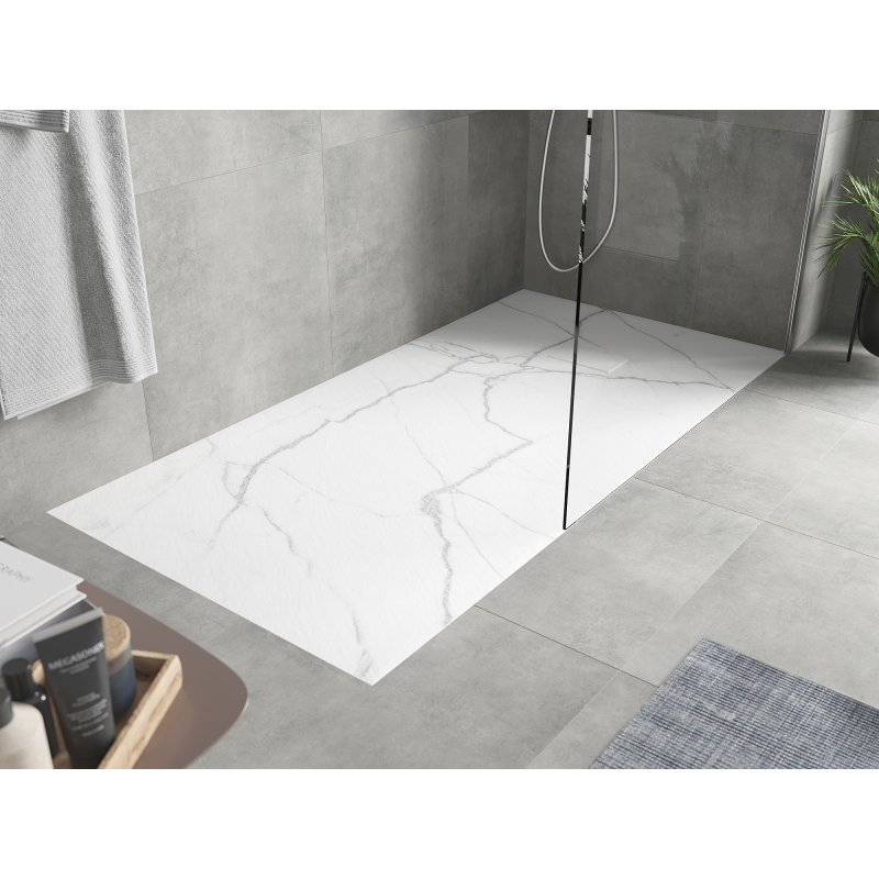 Mexen Hugo tăviță de duș dreptunghiulară SMC 170 x 80 cm, piatră albă - 42158017