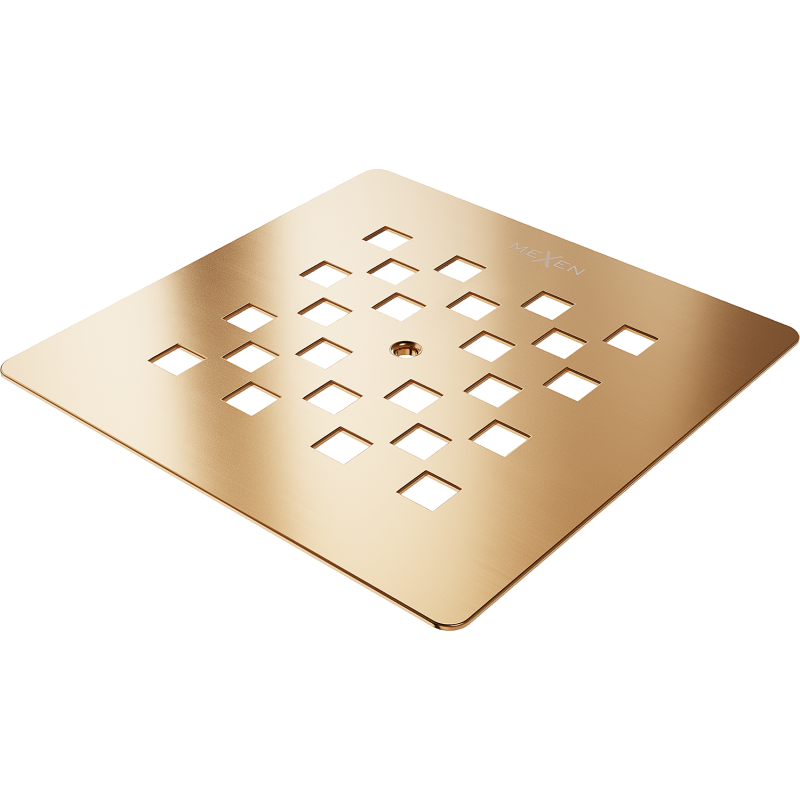 Mexen Stone+ zuhanytálca takaró, kefe réz - 44910065