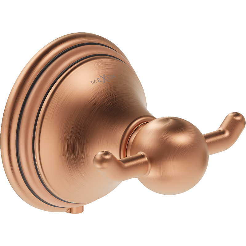 Mexen Lusso dupla törülközőkampó, antik réz - 70A16812-45