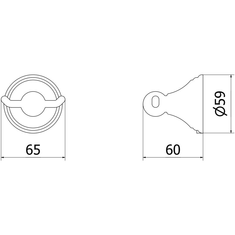 Mexen Lusso kettős törölközőakasztó, antik bronz - 70A16812-30