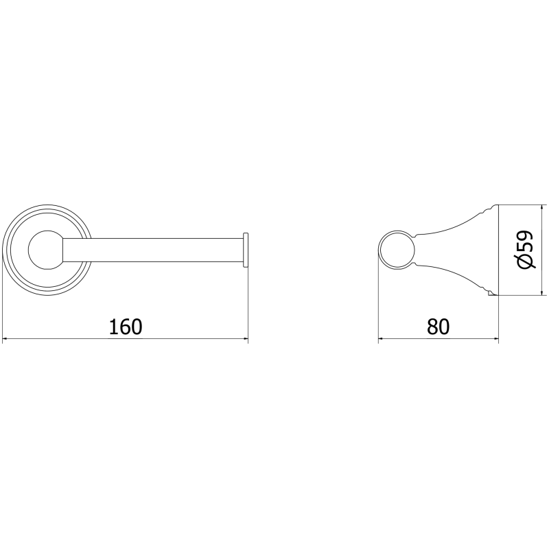 Mexen Lusso suport pentru hârtie igienică, bronz antic - 70A16825-30