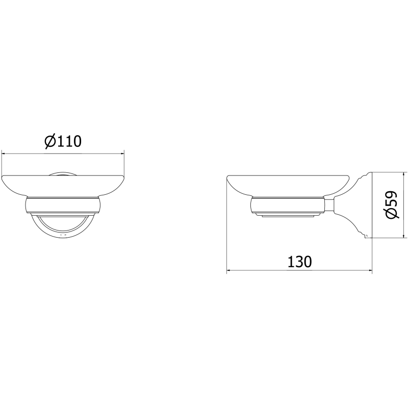 Mexen Lusso szappantartó, antik fekete - 70A16855-79