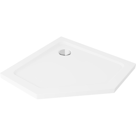 Mexen Flat ötoldalú Slim zuhanytálca 100 x 100 cm, fehér, króm szifon - 41P101010