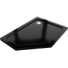 Mexen Flat receză pentagonală slim dreapta 100 x 90 cm, negru, sifon crom - 41P709010R
