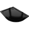Mexen Flat félköríves slim bal 100 x 90 cm, fekete, fekete szifon - 41709010L-B