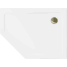 Mexen Flat ötoldalú slim zuhanytálca jobb 100 x 90 cm, fehér, króm szifon - 41P109010R