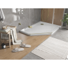 Mexen Flat karcsú ötszögletű zuhanytálca jobb 100 x 90 cm, fehér, arany szifon - 41P109010R-G