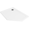 Mexen Flat ötoldalú zuhanytálca slim bal 100 x 80 cm, fehér, fekete szifon - 41P108010L-B
