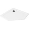 Mexen Flat ötoldalú slim zuhanytálca 90 x 90 cm, fehér, fekete szifon - 41P109090-B