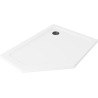 Mexen Flat ötoldalú slim jobbos zuhanytálca 100 x 90 cm, fehér, fekete szifon - 41P109010R-B