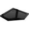 Mexen Flat brodzik pentagonal slim 80 x 80 cm, negru, sifon negru - 41P708080-B