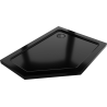 Mexen Flat ötoldalú slim jobbos zuhanytálca 100 x 80 cm, fekete, fekete szifon - 41P708010R-B
