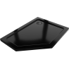 Mexen Flat brodzik pentagonal slim dreapta 100 x 90 cm, negru, sifon negru - 41P709010R-B