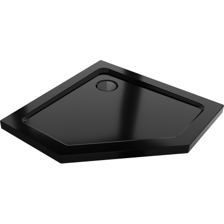 Mexen Flat recea pentagonală slim 100 x 100 cm, negru, sifon negru - 41P701010-B