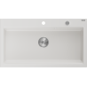 Mexen Slido 1 medencés gránit mosogató 900 x 500 mm, fehér, krómozott szifon - 6528901005-20