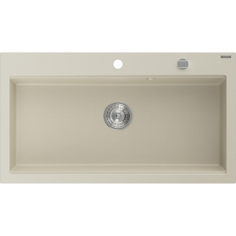 Mexen Slido chiuvetă granit 1 cuvă 900 x 500 mm, bej, sifon cromat - 6528901005-69