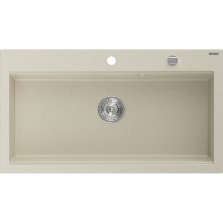 Mexen Slido chiuvetă granit 1 cuvă 900 x 500 mm, bej, sifon cromat - 6528901005-69