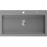 Mexen Slido chiuvetă din granit cu 1 cuvă, 900 x 500 mm, gri, sifon cromat - 6528901005-71