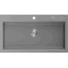 Mexen Slido gránit mosogató egytálcás, 900 x 500 mm, szürke, króm szifonnal - 6528901005-71