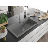 Mexen Slido chiuvetă din granit cu 1 cuvă, 900 x 500 mm, gri, sifon cromat - 6528901005-71