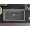 Mexen Slido chiuvetă din granit cu 1 cuvă, 900 x 500 mm, gri, sifon cromat - 6528901005-71
