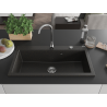 Mexen Slido chiuvetă din granit cu 1 cuvă, 900 x 500 mm, negru/auriu metalizat, sifon cromat - 6528901005-75