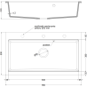 Mexen Slido gránit konyhai mosogató, 1-medencés, 900 x 500 mm, fekete pöttyös, króm szifon - 6528901005-75 - 6528901005-76