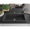 Mexen Slido chiuvetă din granit cu 1 cuvă 900 x 500 mm, negru pătat, sifon cromat - 6528901005-75 - 6528901005-76