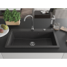 Mexen Slido gránit konyhai mosogató, 1-medencés, 900 x 500 mm, fekete pöttyös, króm szifon - 6528901005-75 - 6528901005-76