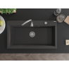Mexen Slido chiuvetă din granit cu 1 cuvă 900 x 500 mm, negru pătat, sifon cromat - 6528901005-75 - 6528901005-76