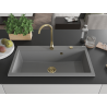 Mexen Slido gránit mosogató 1 rekesz, 900 x 500 mm, szürke, arany szifon - 6528901005-71-G