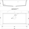 Mexen Slido chiuvetă din granit cu 1 cuvă, 900 x 500 mm, neagră, sifon auriu - 6528901005-77-G