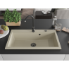 Mexen Slido chiuvetă de granit cu 1 cuvă 900 x 500 mm, bej, sifon negru - 6528901005-69-B