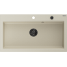 Mexen Slido chiuvetă de granit cu 1 cuvă 900 x 500 mm, bej, sifon negru - 6528901005-69-B