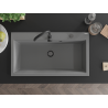 Mexen Slido chiuvetă din granit cu 1 cuvă, 900 x 500 mm, gri, sifon negru - 6528901005-71-B