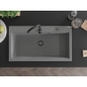 Mexen Slido gránit mosogató 1 rekeszes 900 x 500 mm, szürke, fekete szifon - 6528901005-71-B