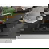 Mexen Gaspar chiuvetă din granit cu 1,5 cuve cu picurător și robinet de bucătărie Duero, negru - 6507-77-671600-50-B