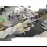 Mexen Enzo chiuvetă de granit cu un compartiment, cu picurător și baterie de bucătărie Telma, Bej - 6506-69-670200-50