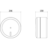 Mexen Spira-R container pentru hârtie igienică cu dozare centrală, inox - 70K500-01