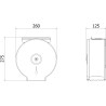 Mexen Spira-U+ rozsdamentes acél WC papírtartó polccal a telefonhoz, inox - 70K541-01