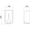 Mexen Purio-S dispenser pentru săpun lichid 1200 ml, negru mat - 70K640-70