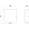 Mexen Ventaro-V Slim kézszárító, 1000 W, inox - 70K041-01