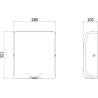 Mexen Ventaro-V Slim uscător de mâini, 1000 W, negru mat - 70K041-70