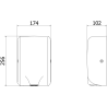 Mexen Ventaro-Uh Slim kézszárító, 700 W, inox - 70K033-01