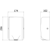 Mexen Ventaro-Uh Slim uscător de mâini, 700 W, albă - 70K033-20