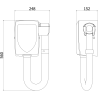Mexen Aquis-S uscător de păr pentru piscină cu furtun, 1000 W, inox - 70K200-01