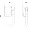 Mexen Aquis-S úszómedence hajszárító tömlővel, 1000 W, inox - 70K200-01
